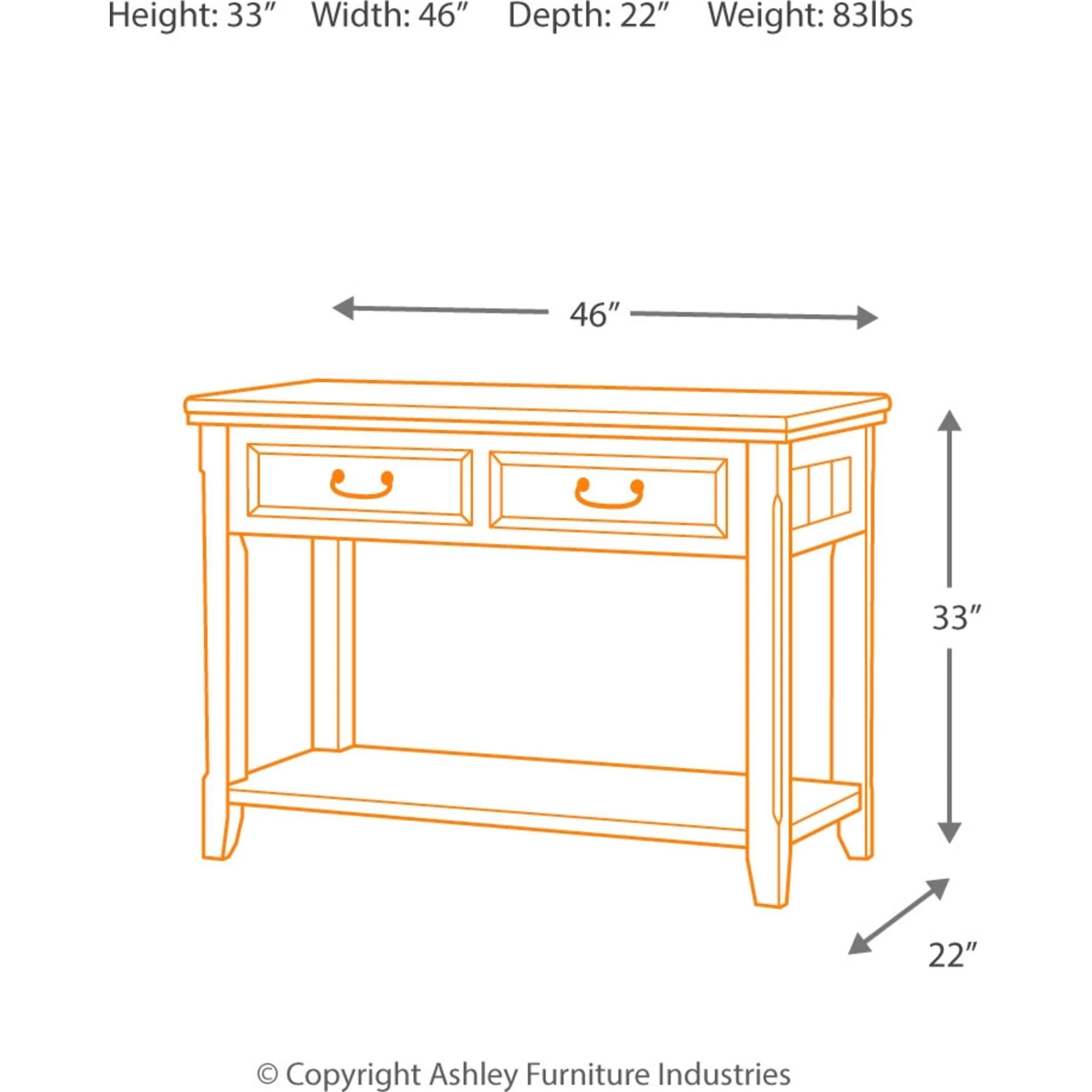 Woodboro Sofa Table - Image 10