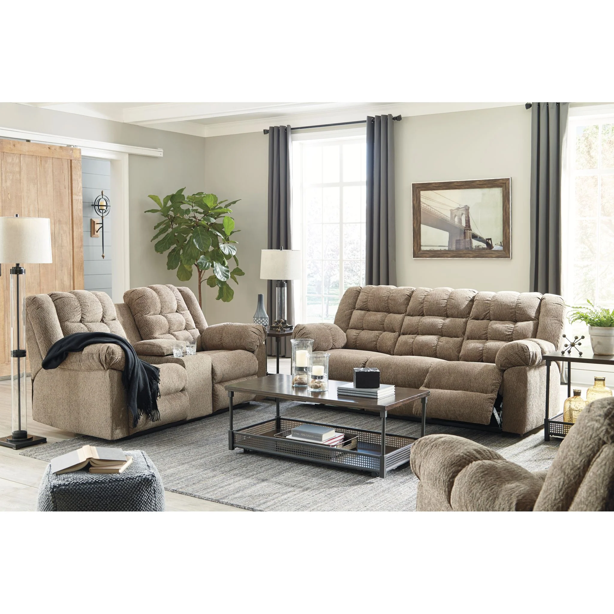 Workhorse Reclining Loveseat with Console - Image 3