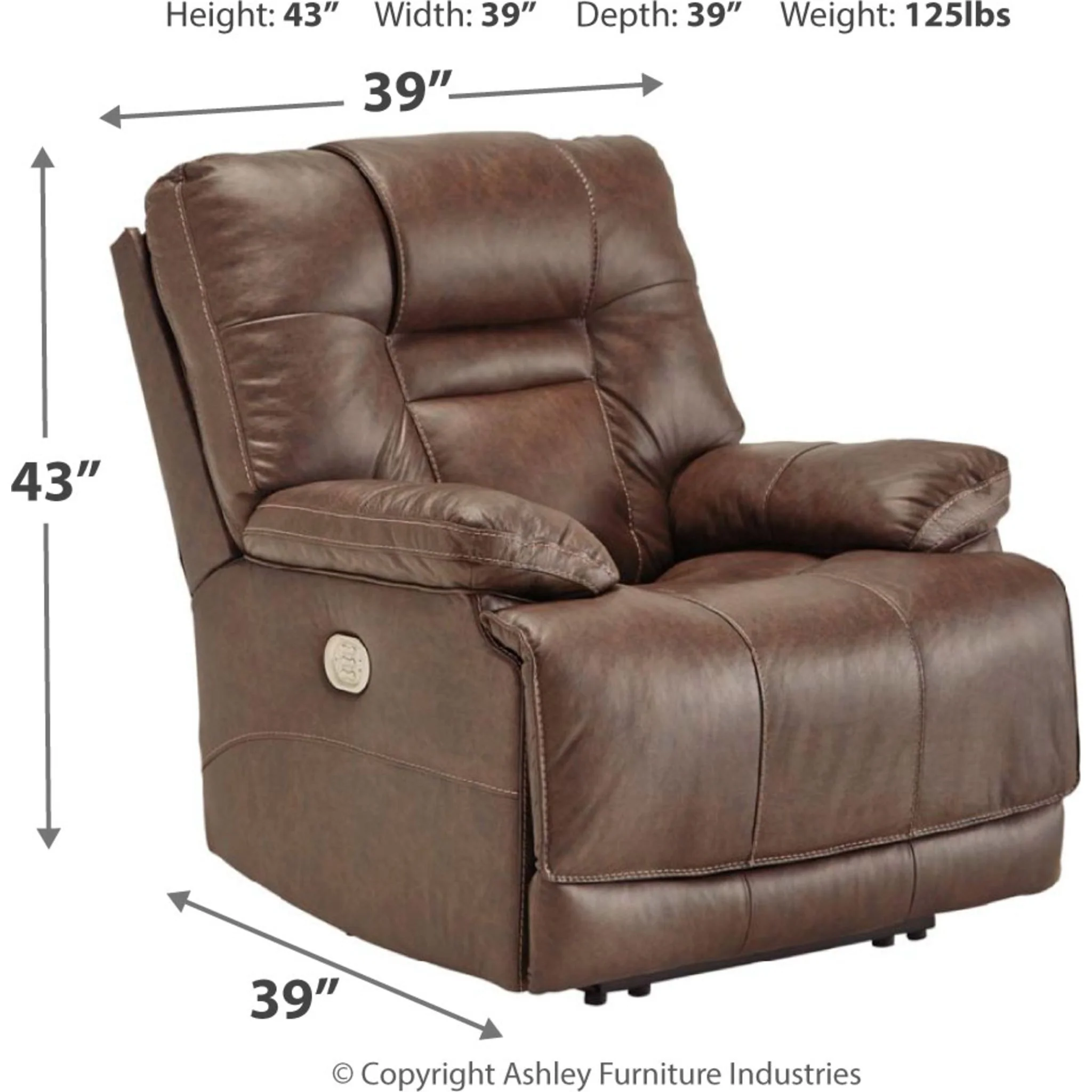Wurstrow Power Recliner with Adjustable Headrest - Image 4