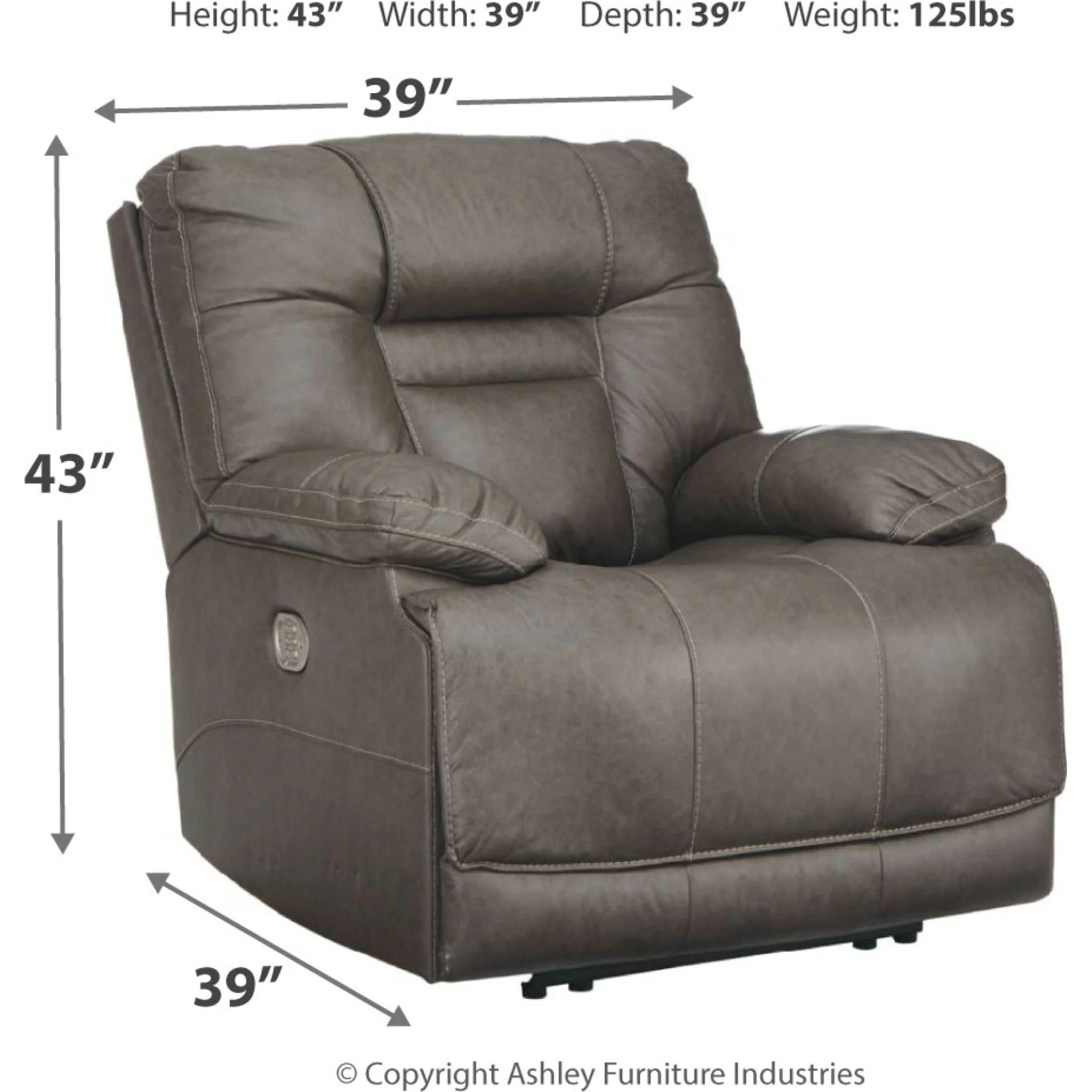 Wurstrow Power Recliner with Adjustable Headrest - Image 5