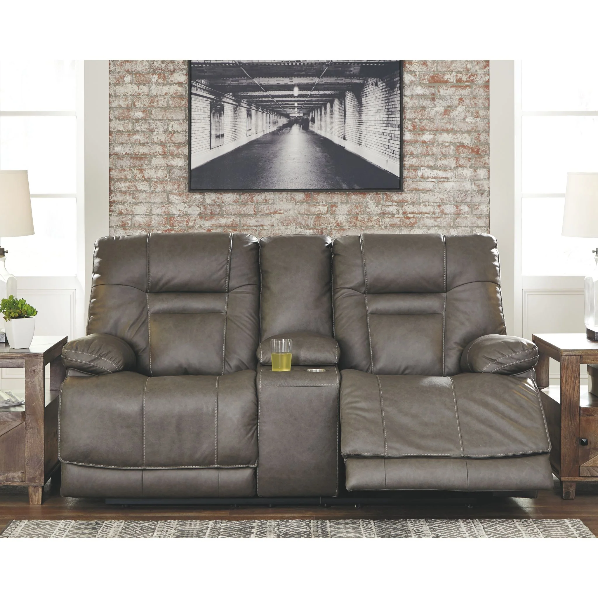 Wurstrow Power Reclining Loveseat with Adjustable Headrest - Image 2