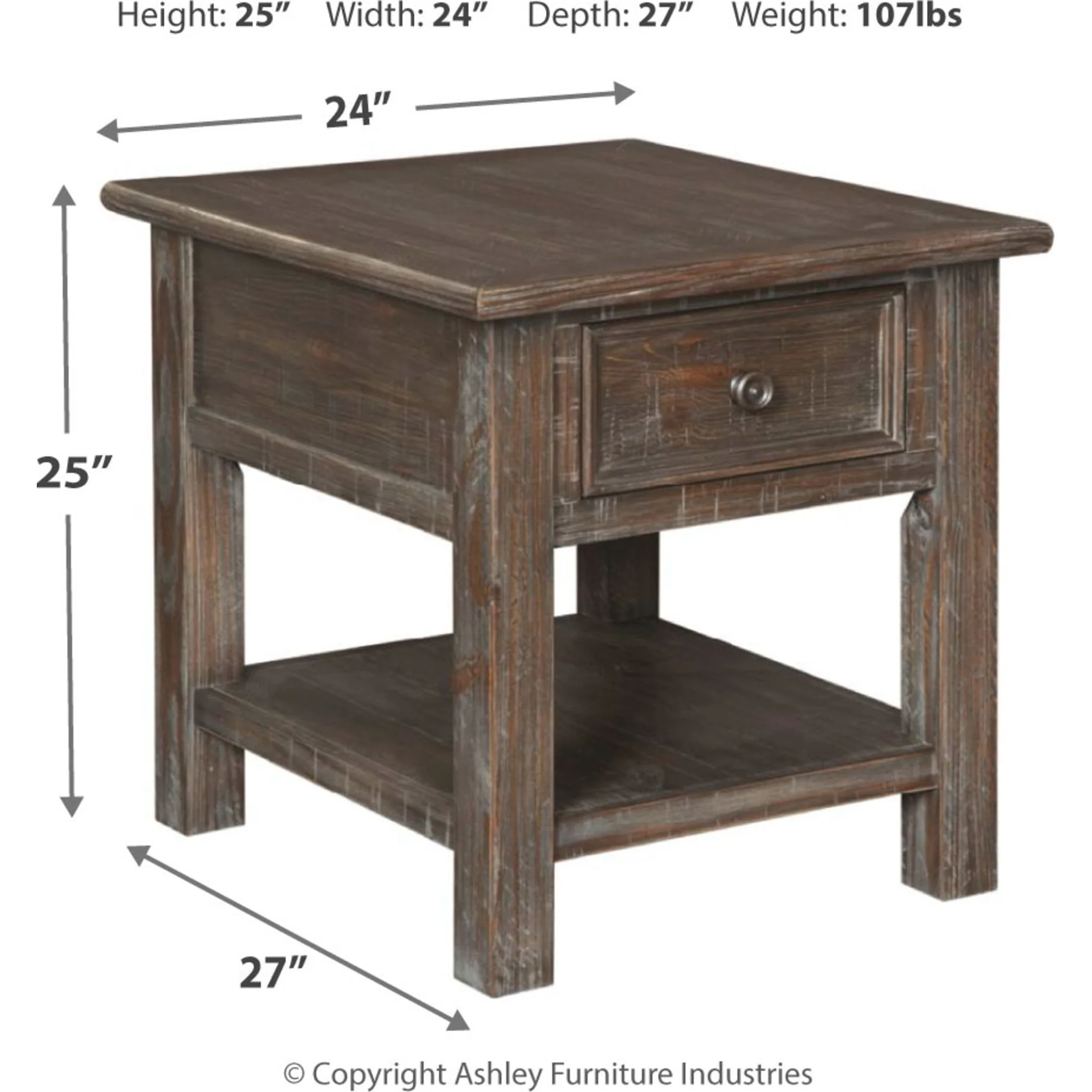 Wyndahl Rectangle End Table - Image 3