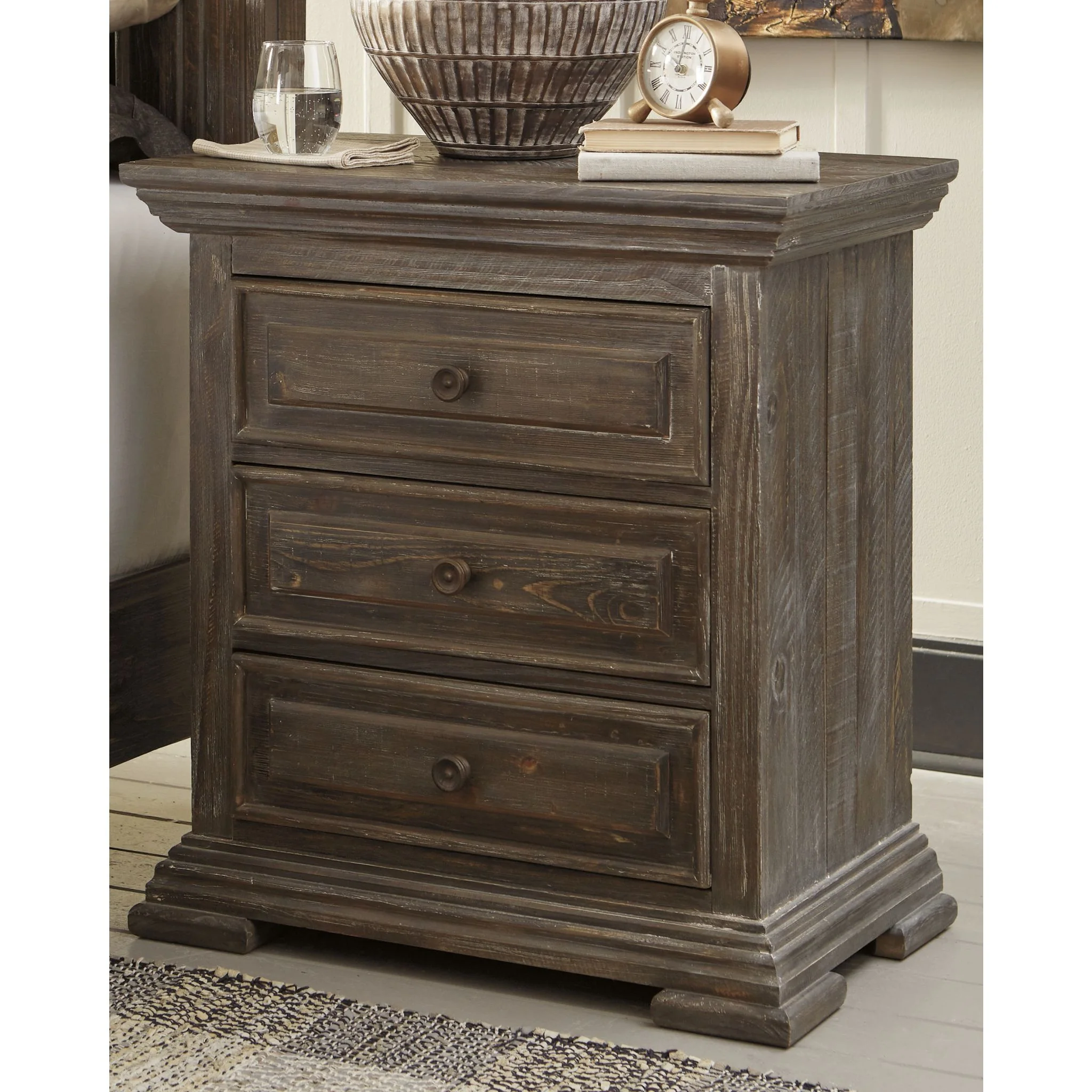 Wyndahl Three Drawer Nightstand - Image 3