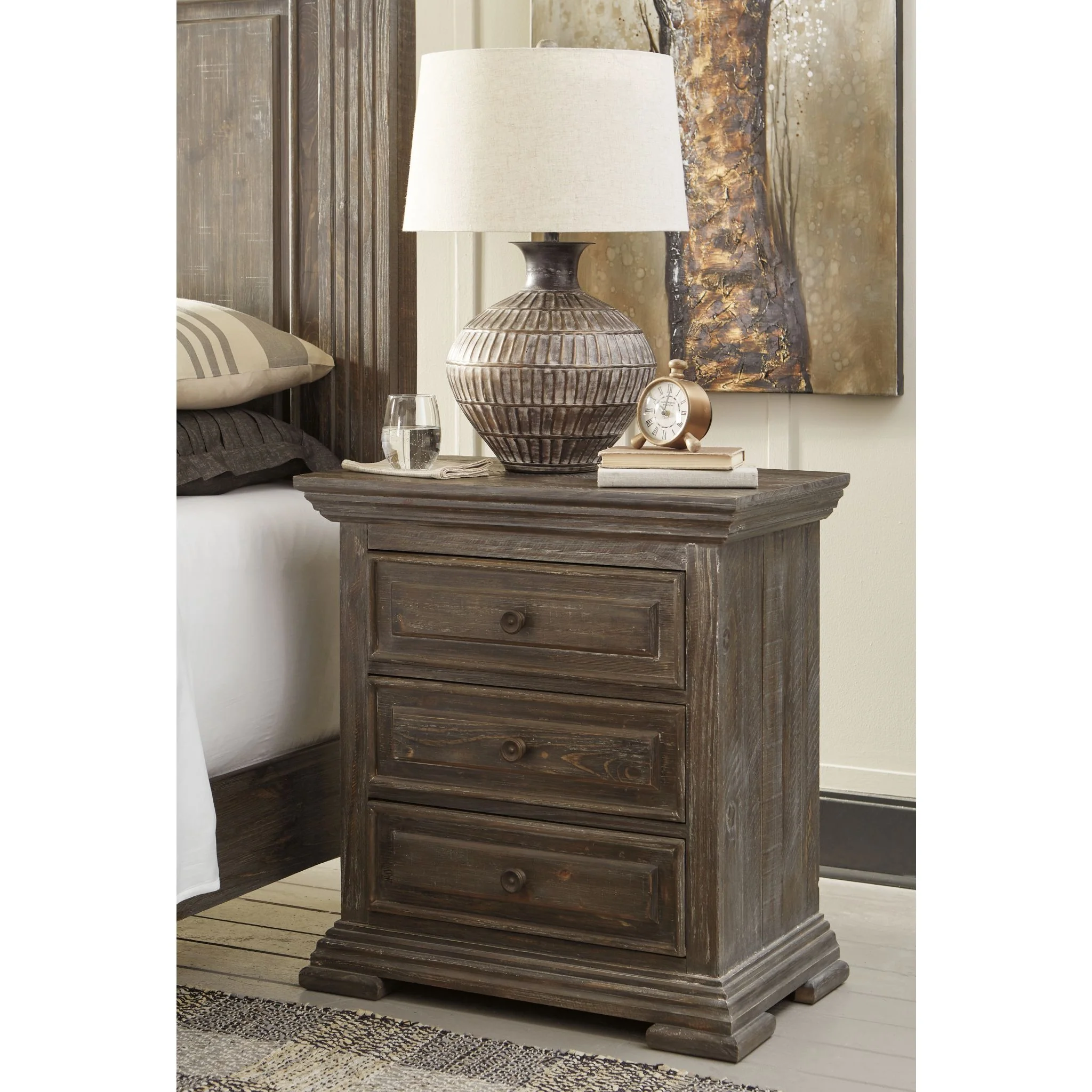 Wyndahl Three Drawer Nightstand - Image 4