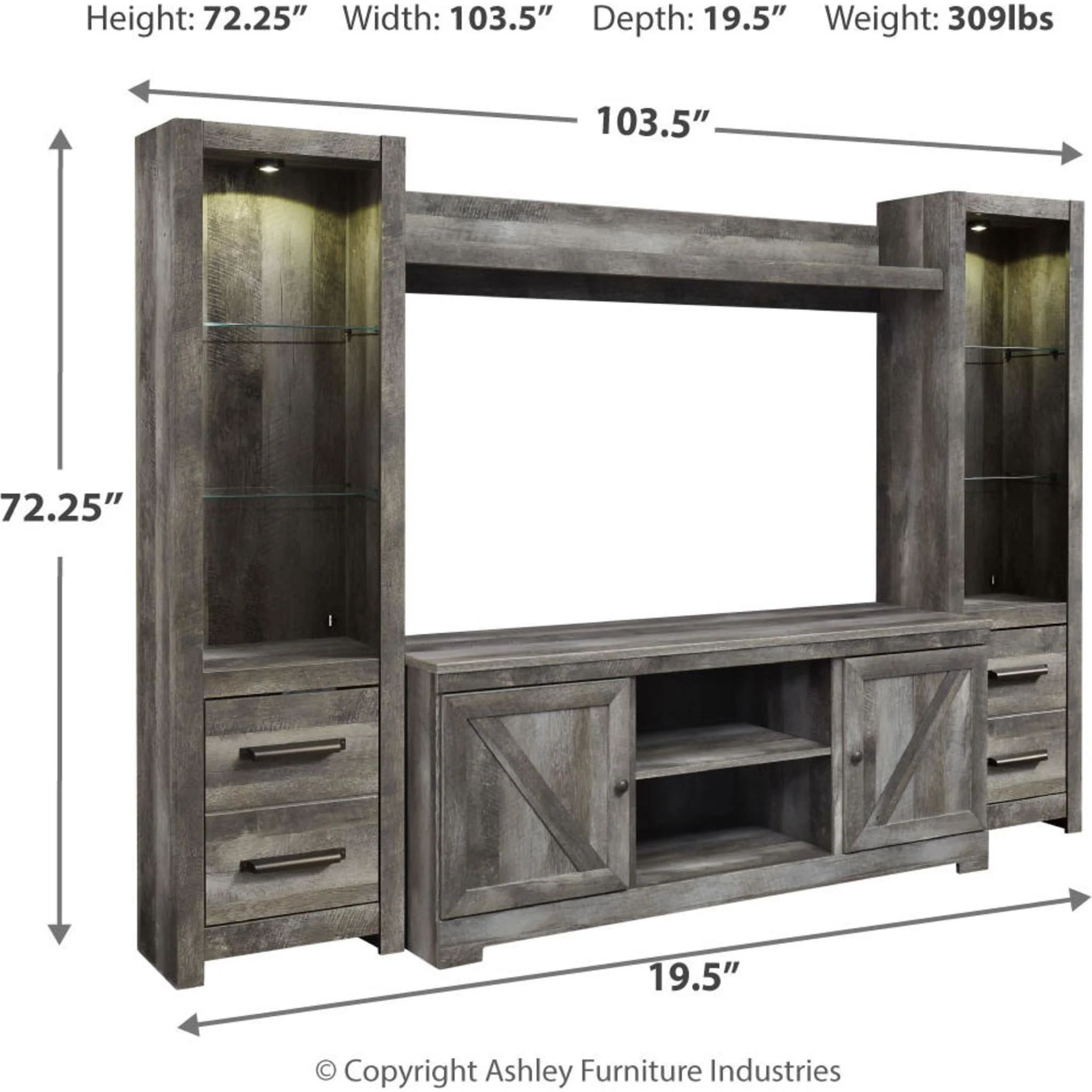 Wynnlow 4 Piece Entertainment Unit - Image 19