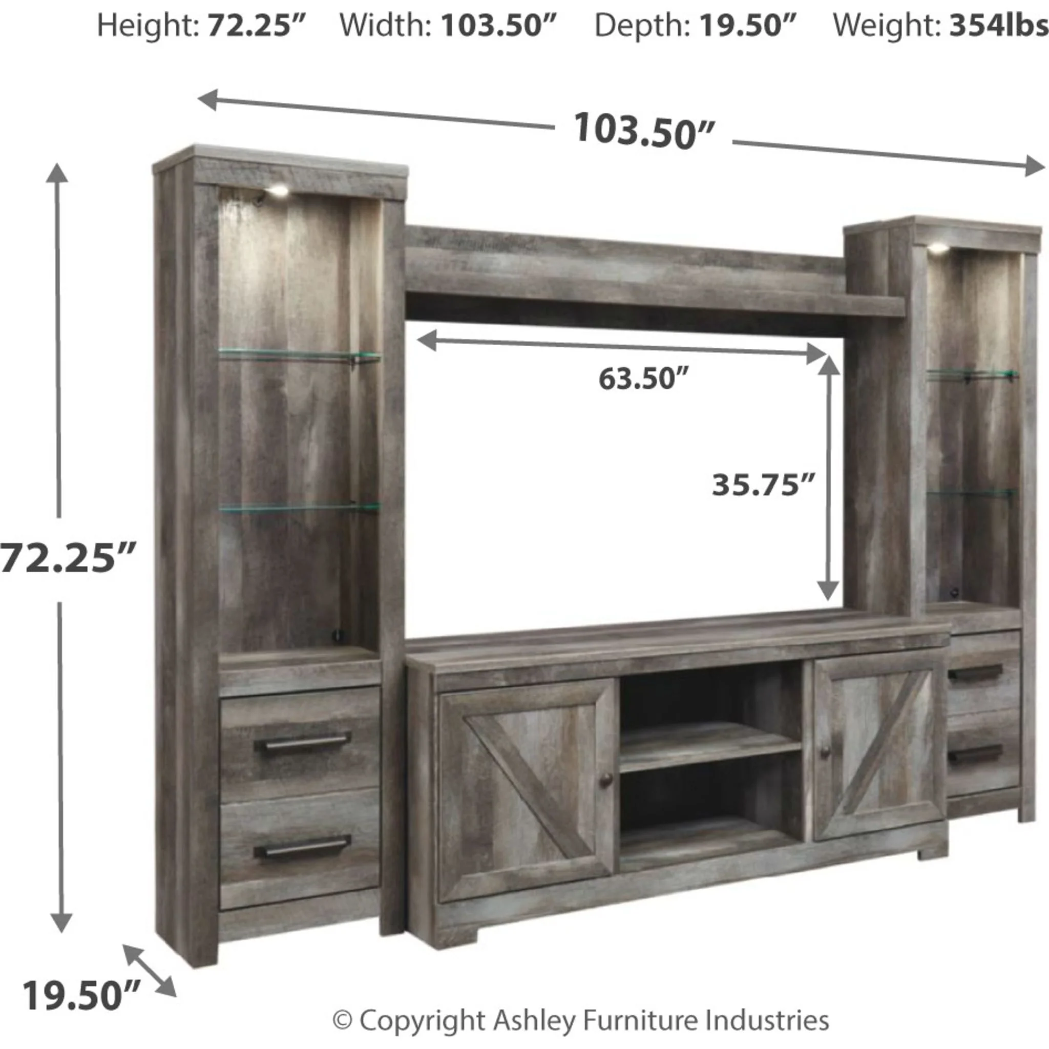 Wynnlow 4 Piece Entertainment Unit - Image 5