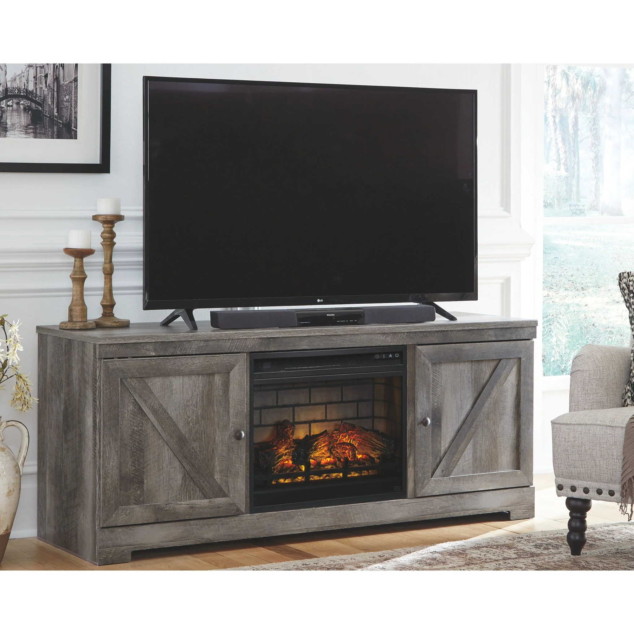 Wynnlow TV Stand with Fireplace - Image 2