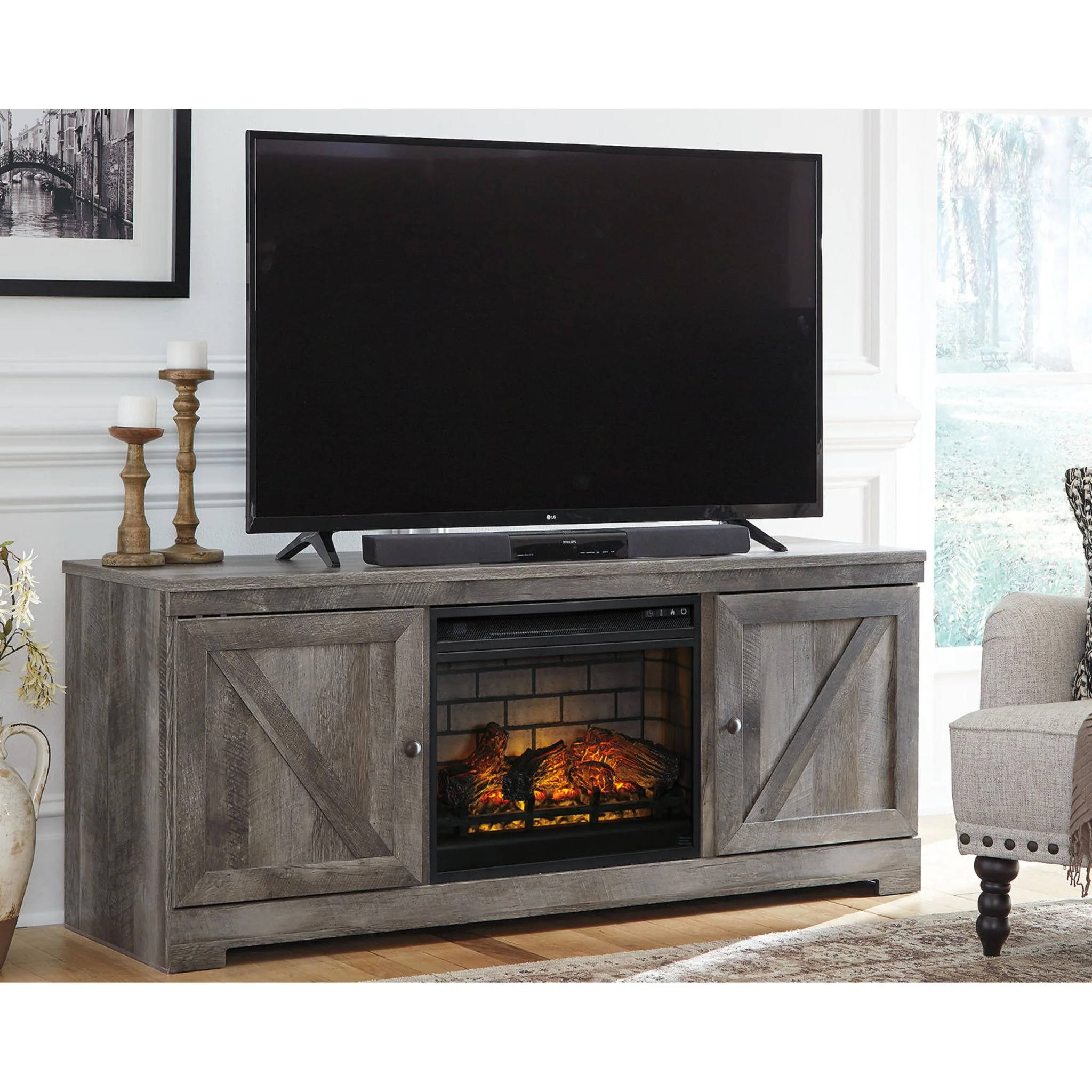 Wynnlow TV Stand with Fireplace - Image 4