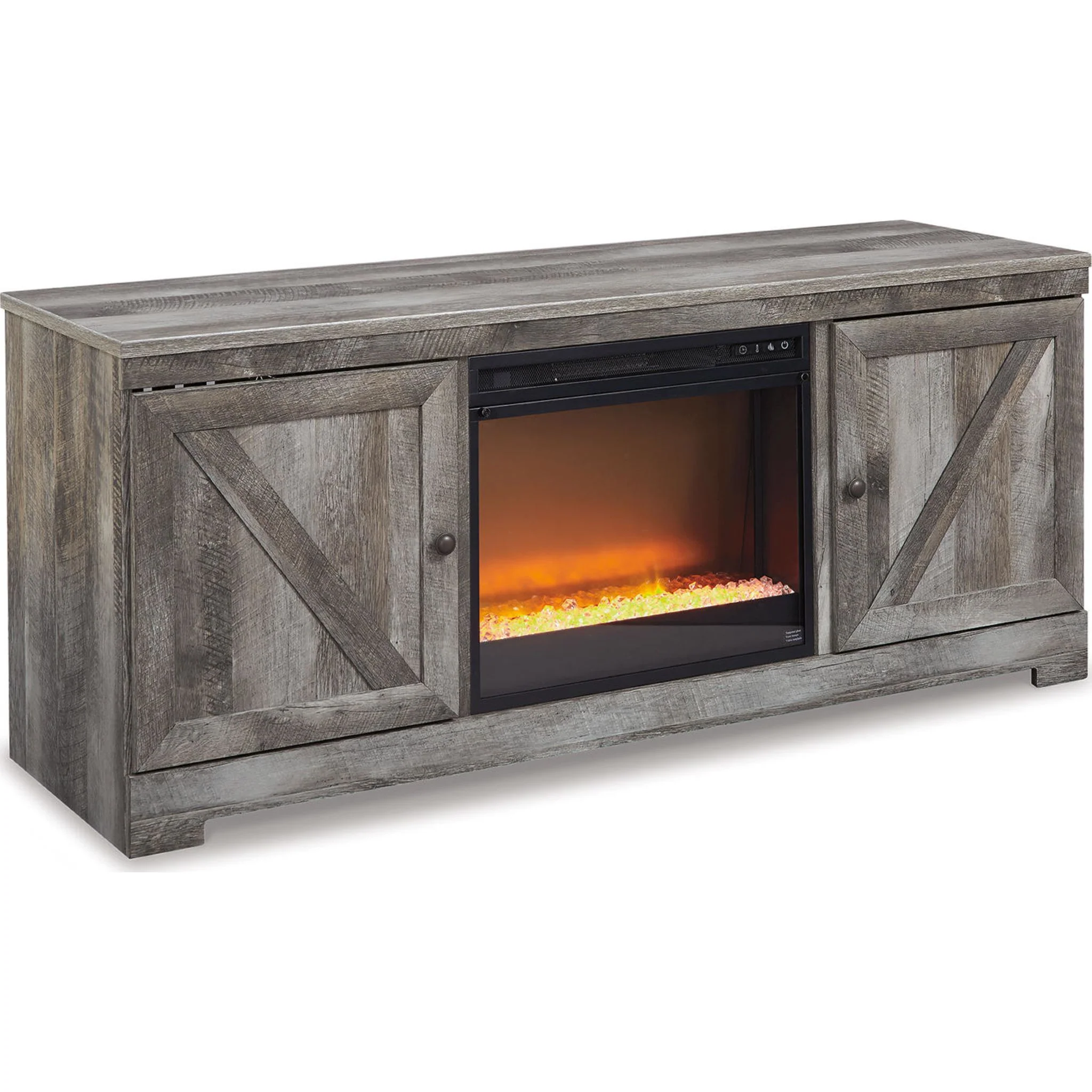 Wynnlow TV Stand with Glass Stone Fireplace - Image 13