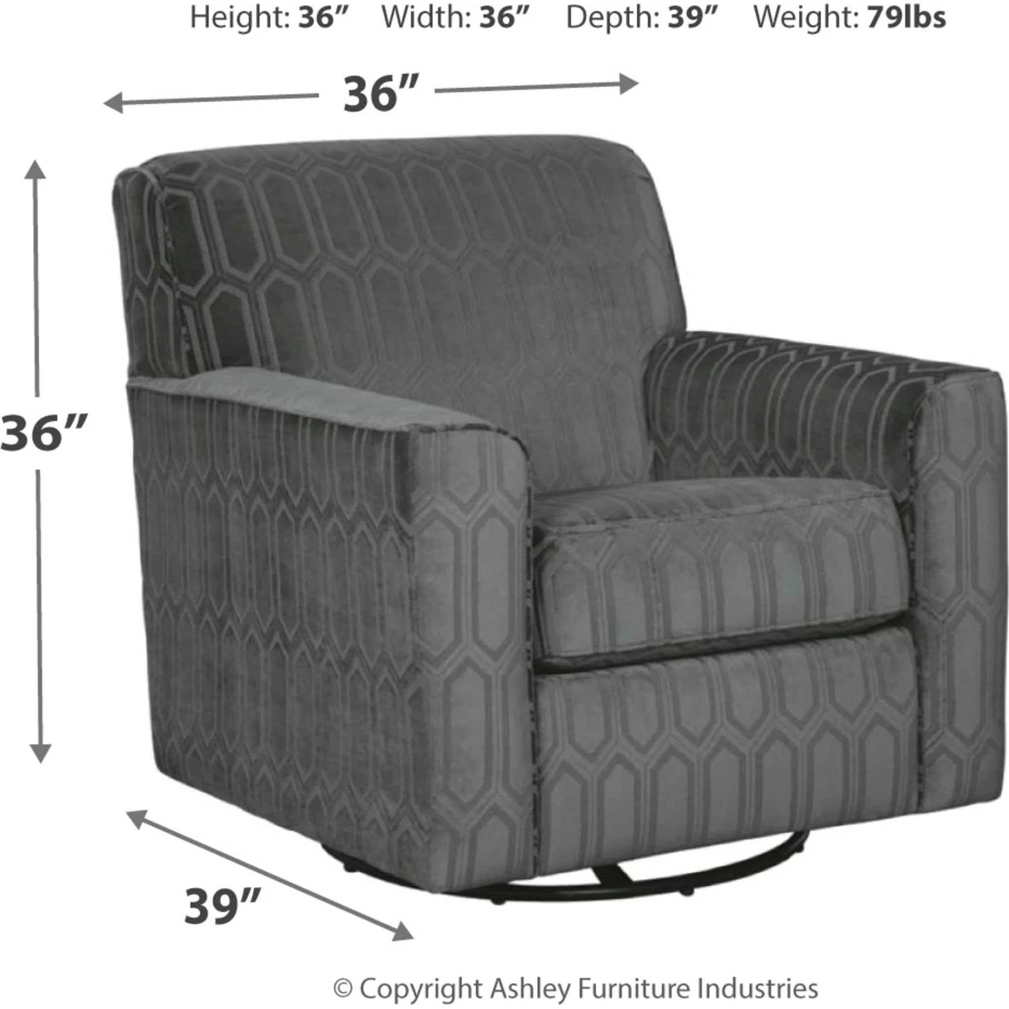 Zarina Swivel Accent Chair - Image 4