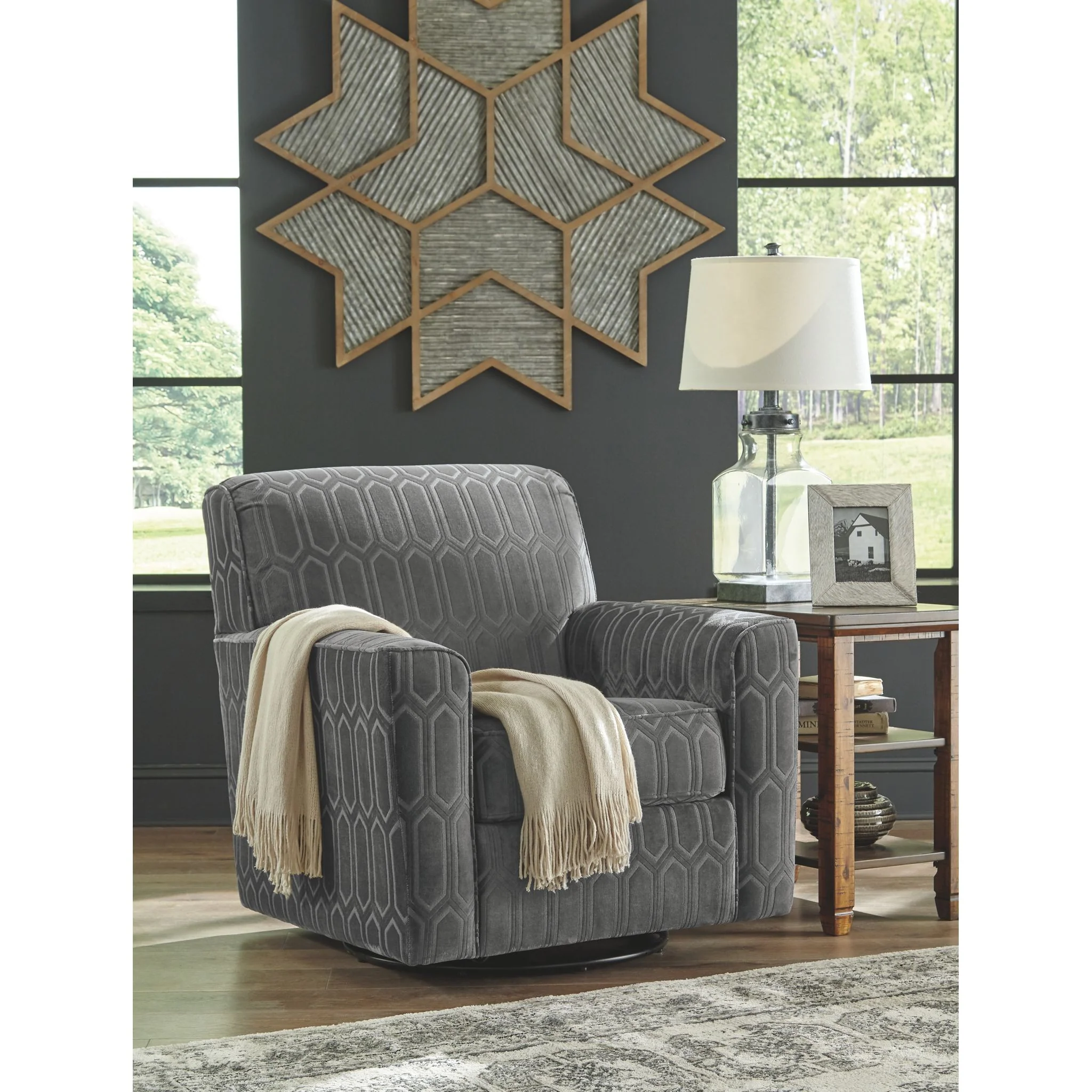 Zarina Swivel Accent Chair - Image 7